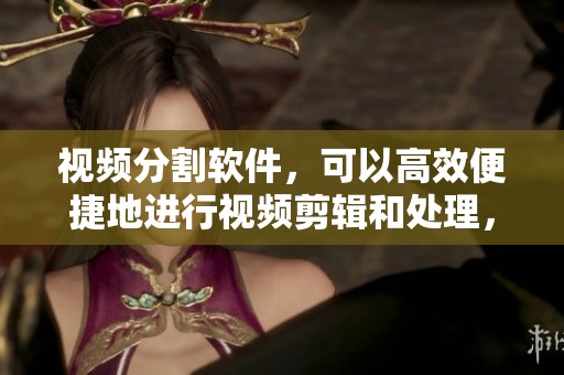 视频分割软件，可以高效便捷地进行视频剪辑和处理，让你轻松实现！