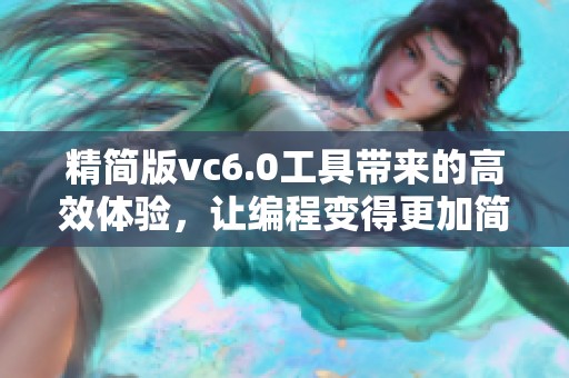 精简版vc6.0工具带来的高效体验，让编程变得更加简单易行