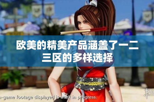 欧美的精美产品涵盖了一二三区的多样选择