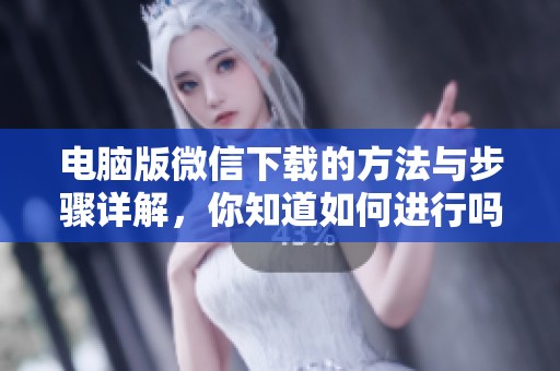 电脑版微信下载的方法与步骤详解，你知道如何进行吗