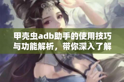 甲壳虫adb助手的使用技巧与功能解析，带你深入了解这个强大工具