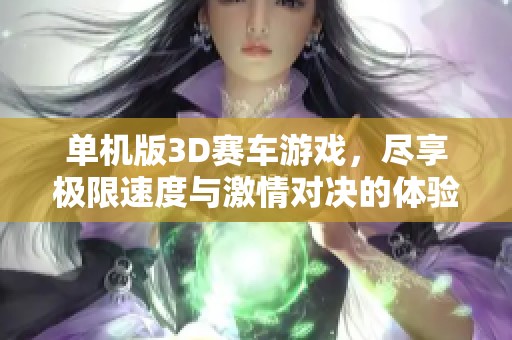 单机版3D赛车游戏，尽享极限速度与激情对决的体验