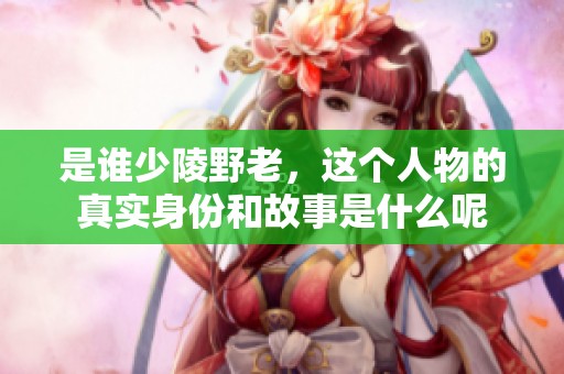 是谁少陵野老，这个人物的真实身份和故事是什么呢