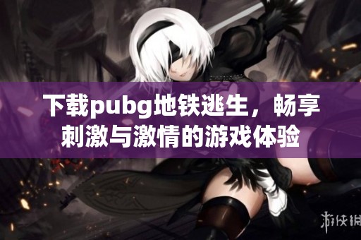 下载pubg地铁逃生，畅享刺激与激情的游戏体验