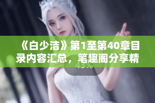《白少洁》第1至第40章目录内容汇总，笔趣阁分享精彩章节与剧情概述