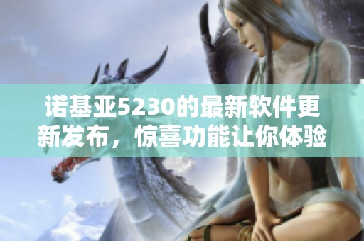 诺基亚5230的最新软件更新发布，惊喜功能让你体验不一样的智能手机使用感受